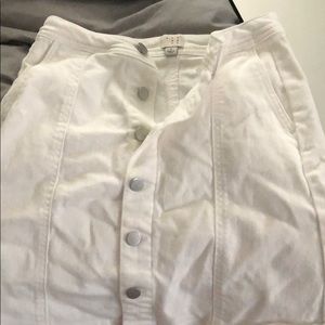 white button up skirt